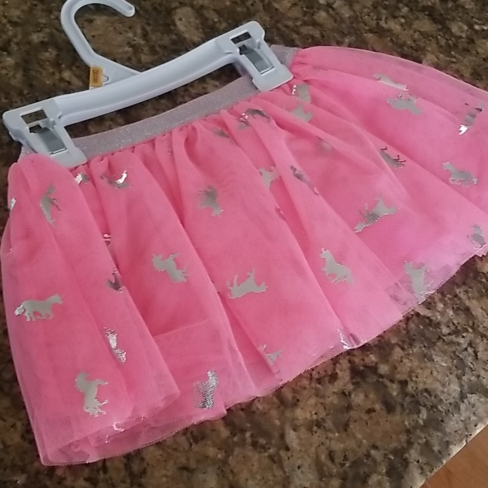 ▫️OSH KOSH ▫️BABY GIRL TULLE UNICORN SKIRT NWT